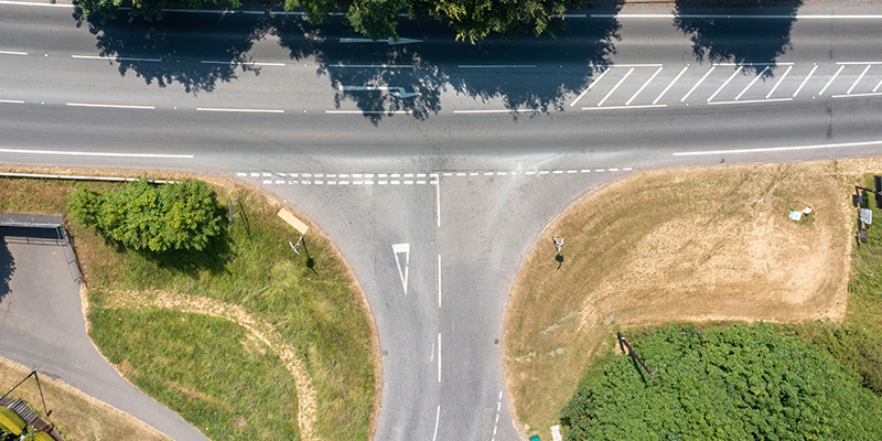 Aerial view of T Junction